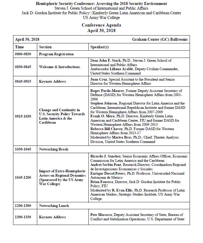 Conference Agenda 1