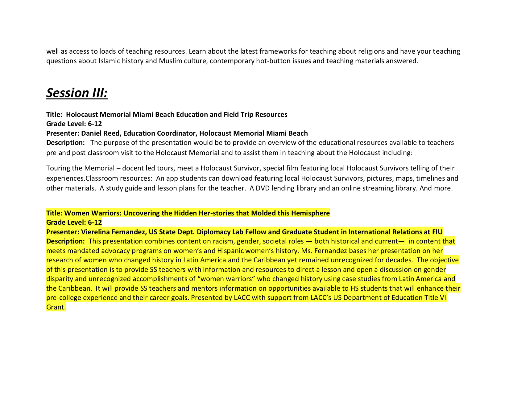 Program Page 7