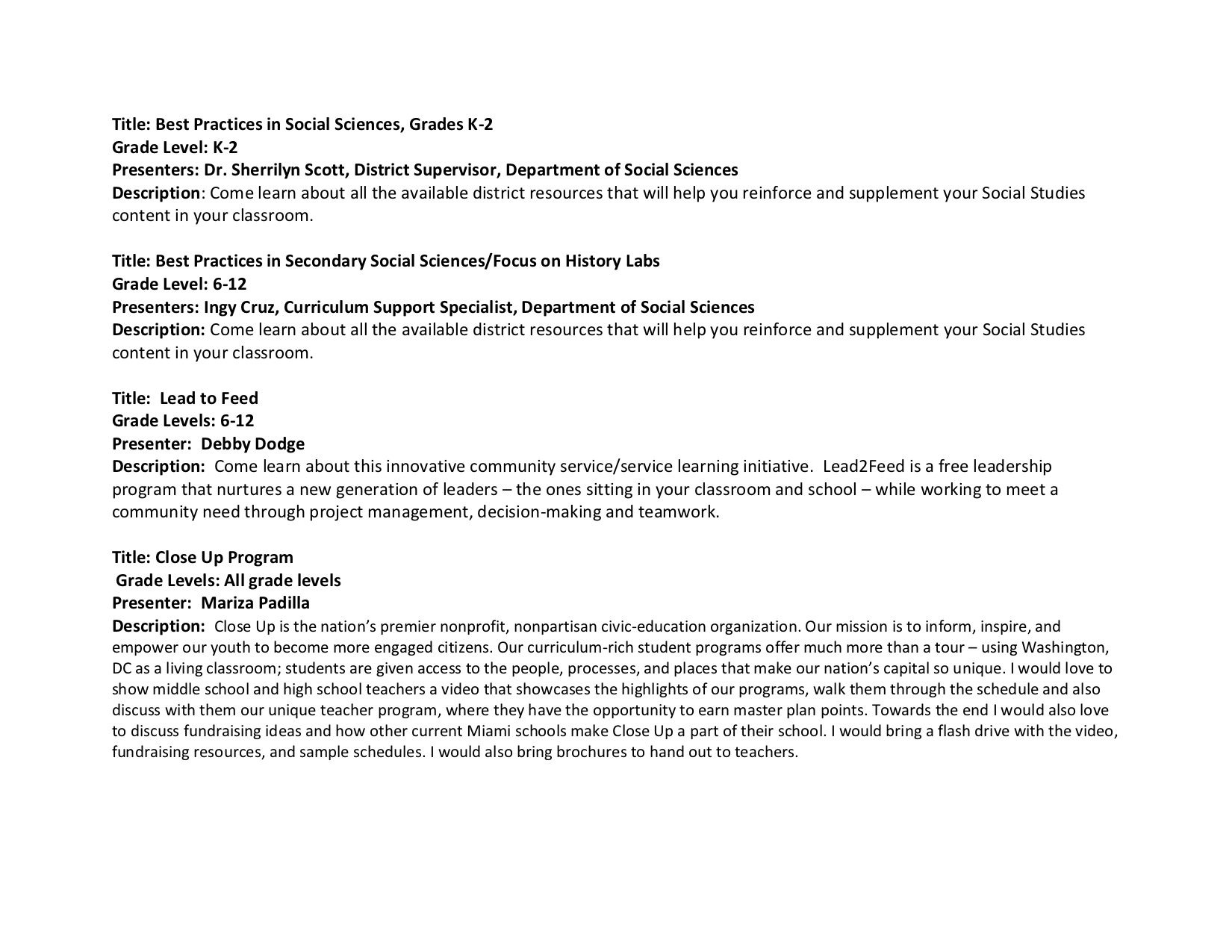 Program Page 9