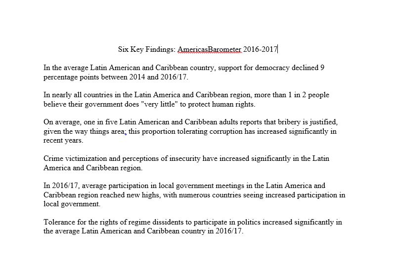 Key Findings