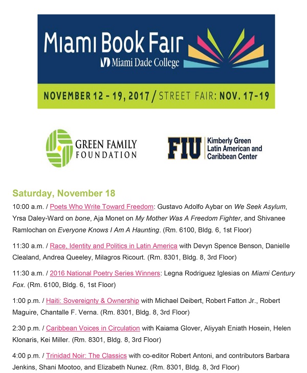 Part 1: Caribbean Read at the Miami Book Fair program is here