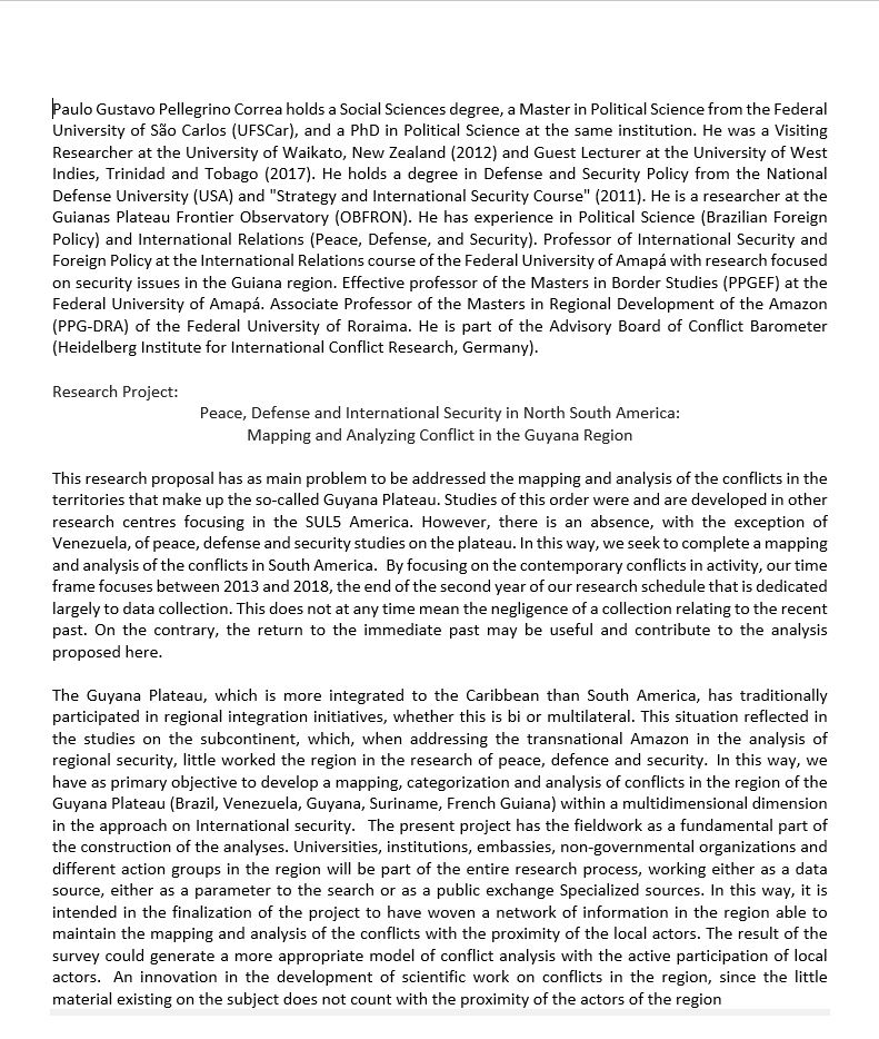 Correa CV and Project Abstract
